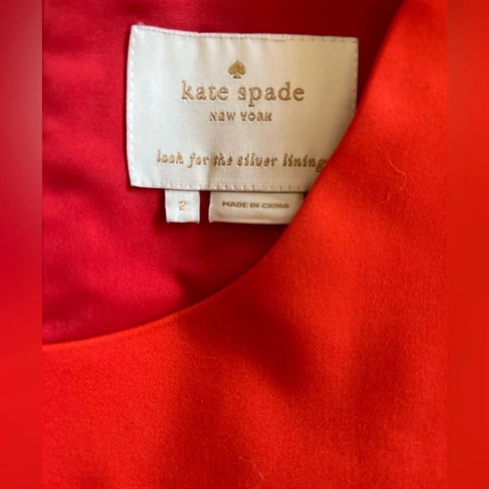 Kate Spade A-Line Red Party Dress with Pockets - Picture 4 of 4